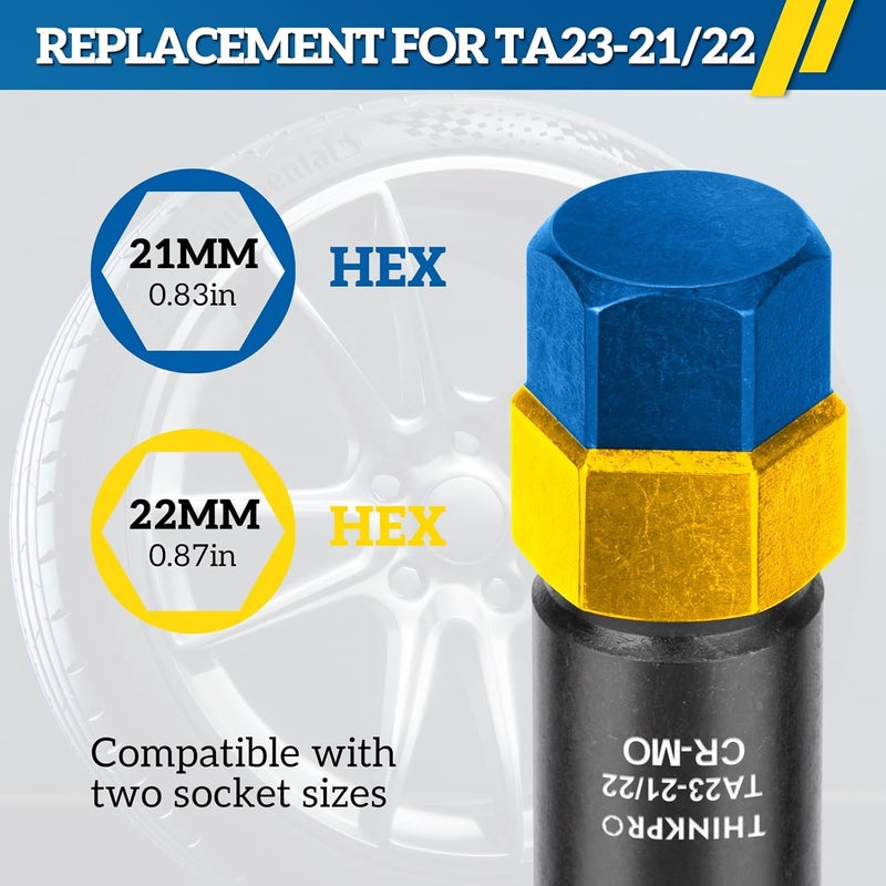 Thinkpro 10 Spline Lug Nut Key Replacement for TA23-21/22, Compatible with Bimecc 10-Spline Lug Nuts and Lug Bolts,21MM and 22MM Hex Drive10 Point Wheel Socket - Image 5